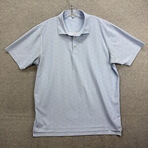 Peter Millar Polo Shirt Mens XL Blue Pinkies Up Performance Summer Comfort Golf